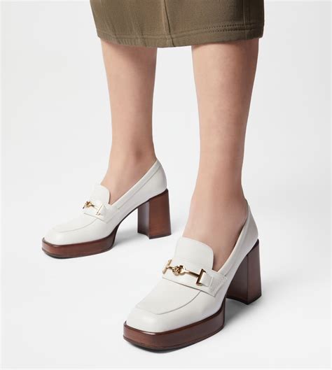 white heeled loafers women.